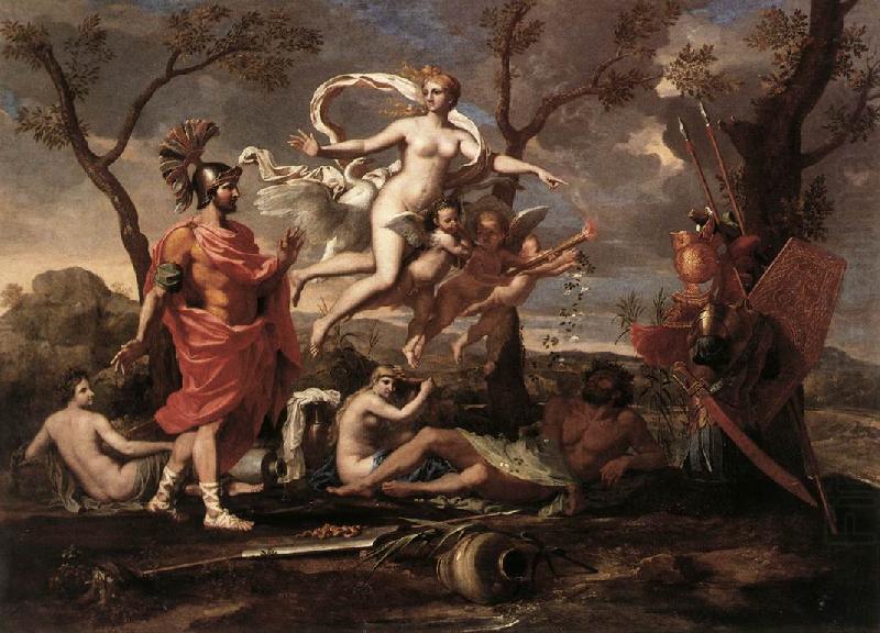 POUSSIN, Nicolas Venus Presenting Arms to Aeneas f china oil painting image